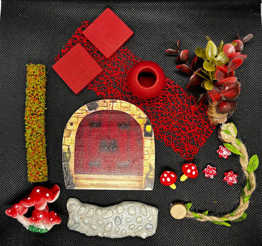 Red Fairy Door DIY Set